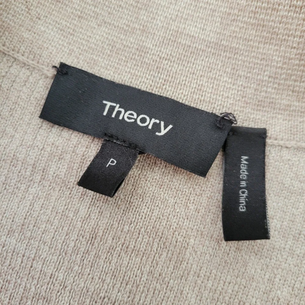 Theory P Winxie Soft Merino Wool Open Front Cascade Waterfall Cardigan Sweater‎
